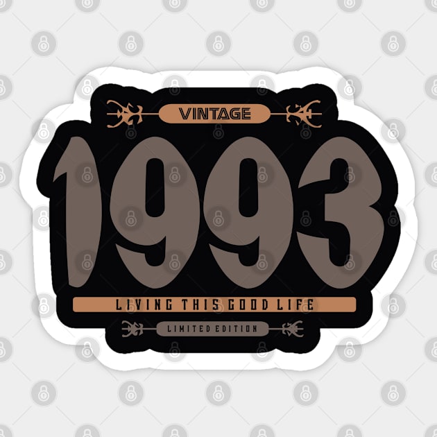 27th Birthday T-Shirt - Vintage 1993 Sticker by Reshartinc